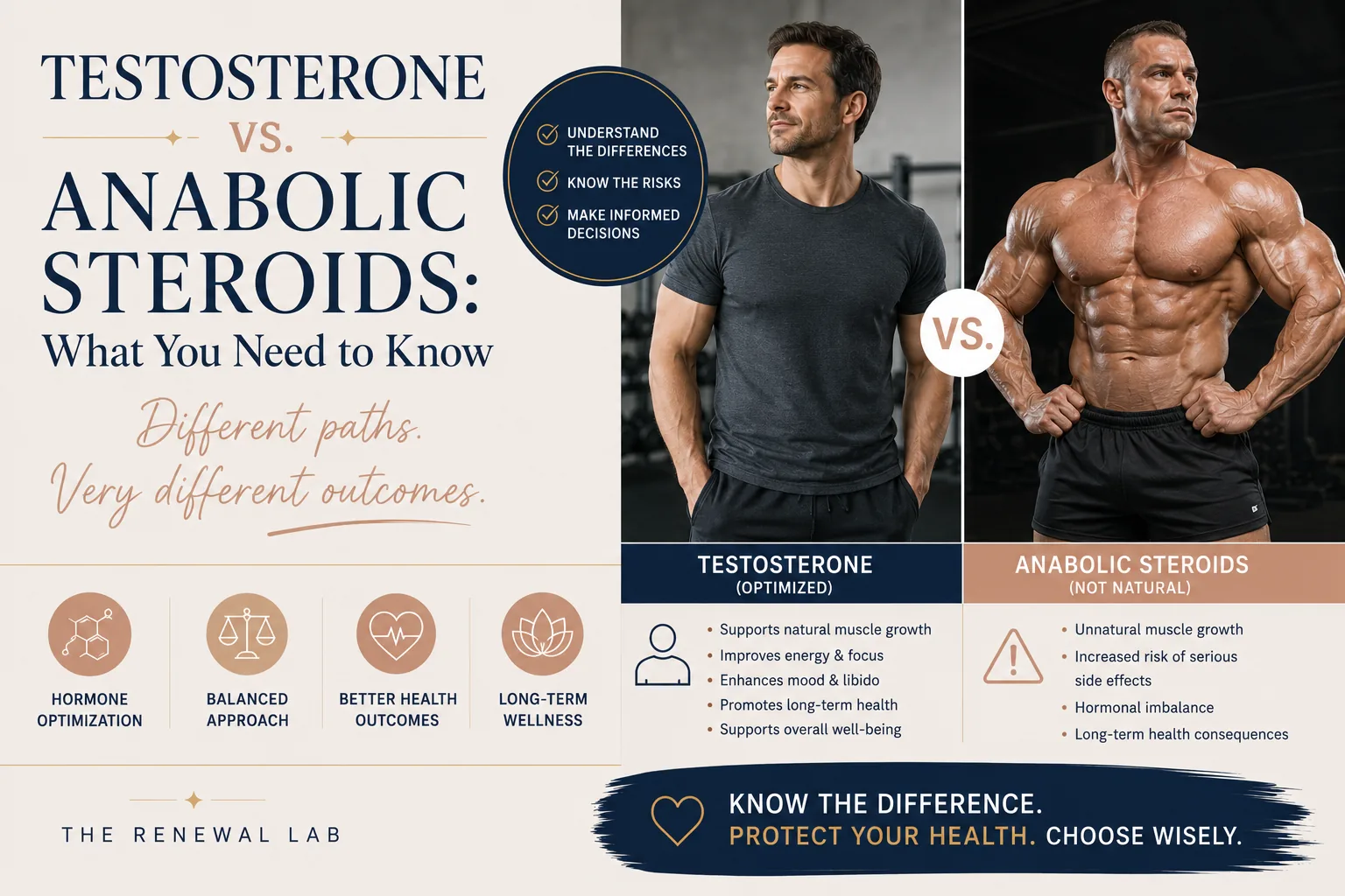 Testosterone vs. Anabolic Steroids